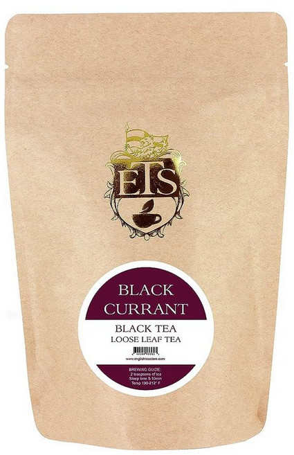English Tea Store 루즈 리프 루이보스 허브 티 118.3ml(4온스), 블랙커런트 천연 맛 홍차 파우치, 4 Ounce (Pack of 1), 1개, 1개