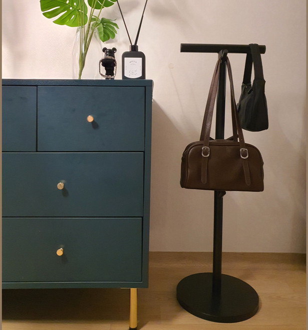 엔코슈 살림만점 핸드백 책 가방 걸이 거치대 스탠드 가방 정리 행거 집들이 선물 109, 1개, 블랙