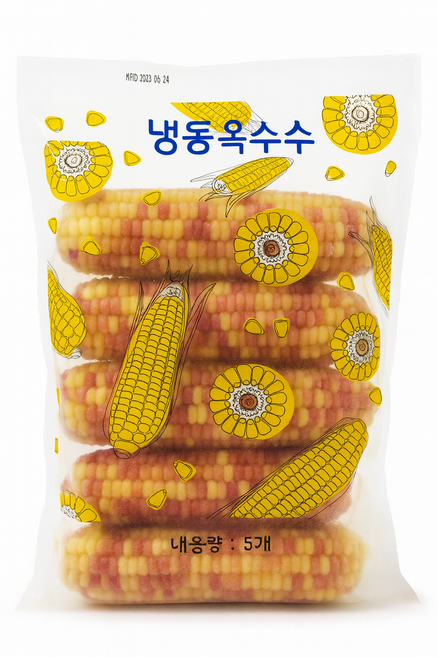 갓 삶아 냉동한 홍찰옥수수, 40개, 홍찰 소 150g (5개1팩 개별포장)