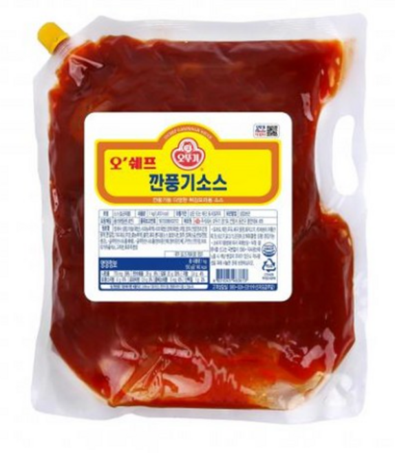 푸드드림 오쉐프 깐풍칠리소스2kg(아이스포장), 2개, 2kg