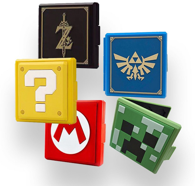 [5시건 당일출고] 닌텐도 스위치 게임칩 케이스 12개 수납 카트리지 게임팩 보관함 휴대용 카드케이스, 1개, 06. 피카피카