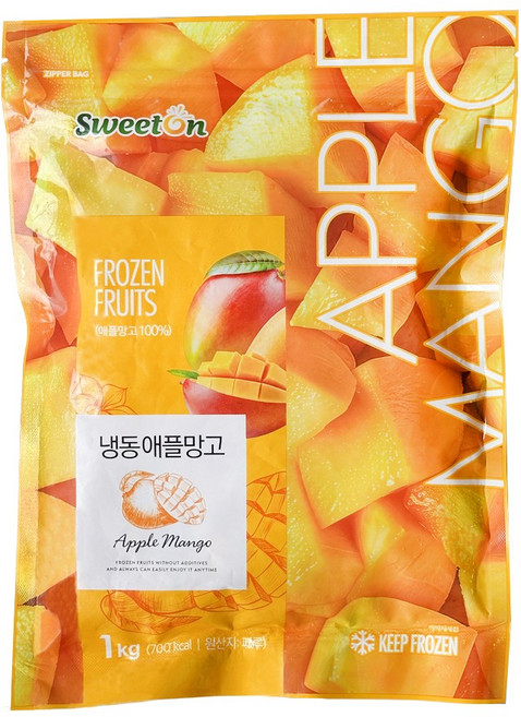 스위트온 페루산 냉동 애플망고 다이스, 1개, 1kg