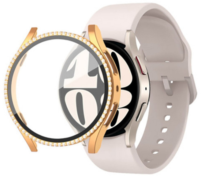 UB 갤럭시 워치6 큐빅 PC 하드 범퍼 케이스, 1라인