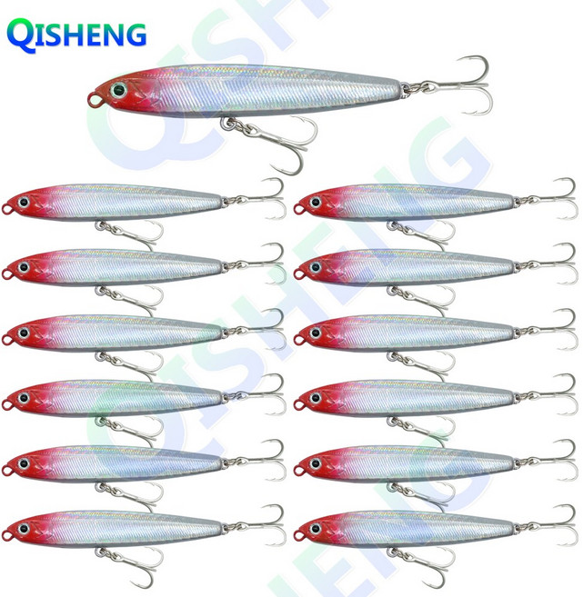 치승 로켓 미노우 하드베이트 알리미노우 슬로우 싱킹 농어 광어 삼치 우럭 루어낚시, HTY-5#, 10g, 13개