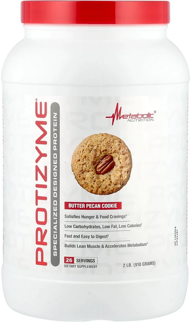 Metabolic Nutrition Protizyme® Specialized Designed Protein Butter Pecan Cookie 2 lb 910 g, 907 g, 1개 - 쿠팡