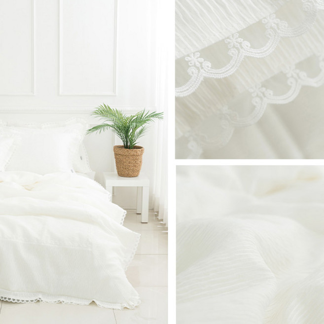 로인 한결 한지 차렵이불 퀸세트 화이트