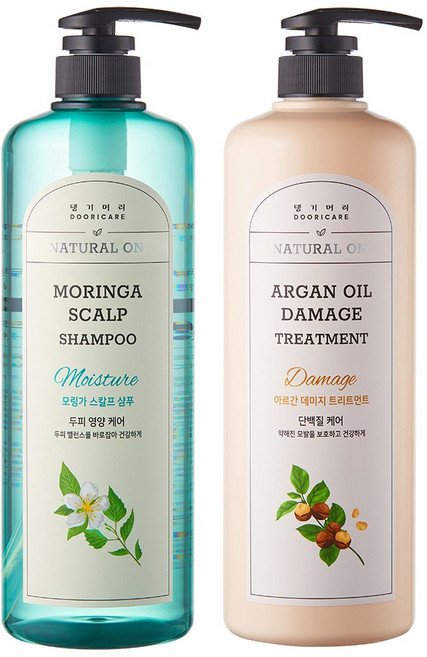 댕기머리 허벌 모링가 스칼프 샴푸 1000ml+아르간오일 트리트먼트 1000ml, 1세트