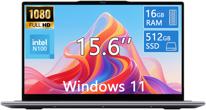 BMAX 2026 X15pro 가성비노트북 15.6인치 인텔 12세대 512GB 16GB WIN11 Home, Luna Grey