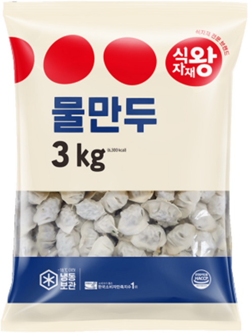 바이오마켓_식자재왕 물만두, 4개, 3kg