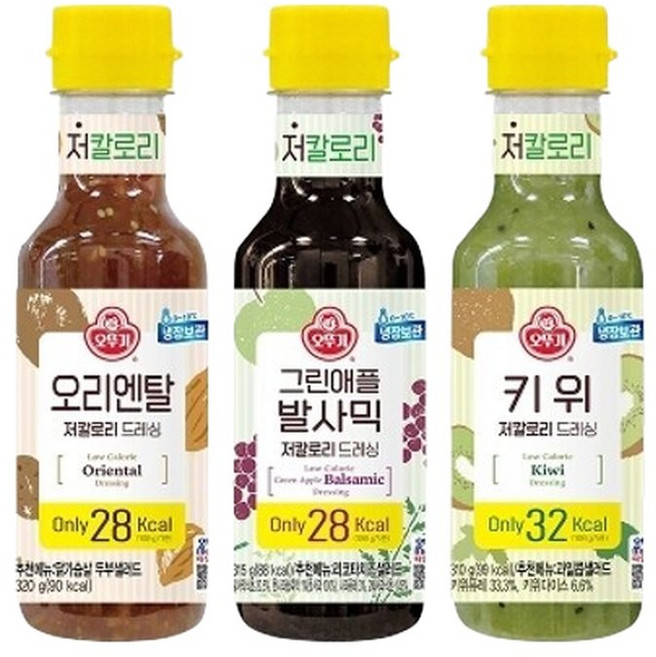 오뚜기 저칼로리 드레싱 오리엔탈 +그린애플발사믹 +키위, 1개, 500ml