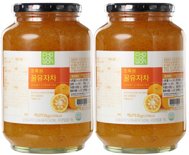 초록원_꿀유자차 2KG, 1개입, 2개