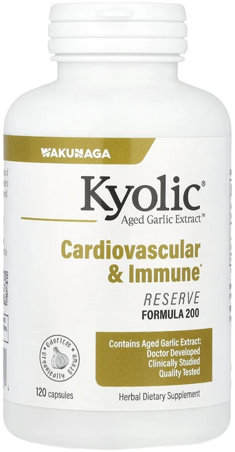Kyolic Aged Garlic Extract™ 심혈관 & 면역 강화 1200mg 캡슐 120정(캡슐당 600mg), KyolicAgedGarlicExtract심혈관면역강화, 1개, 120정 - 쿠팡