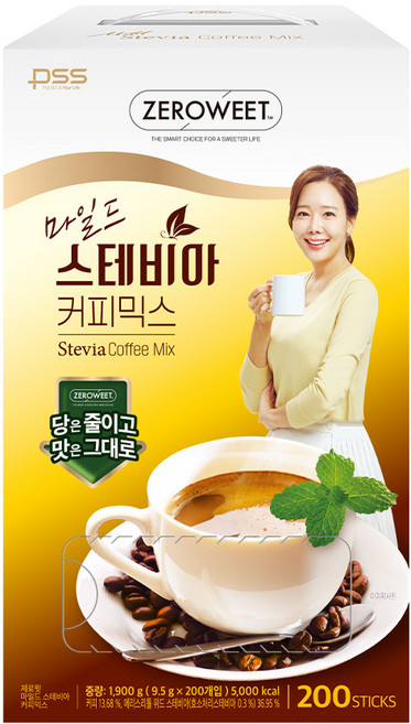 스테비아 커피 믹스 9.5g x 200t, 1.9kg, 200개입, 1개