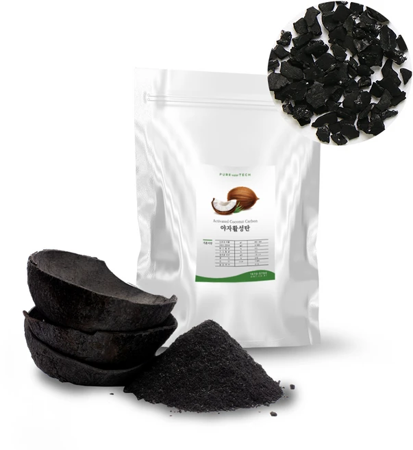[O54] 프리미엄 정수용 공기정화 야자활성탄 (4x8mesh) 1L, 1개 - 쿠팡