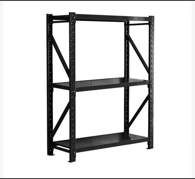 조립식 이동식 선반 메탈랙 바퀴 4단 달린 철제 하프 앵글 (고정식) 물류, 150X50X200cm/180KG, D. 3중 메인프레임