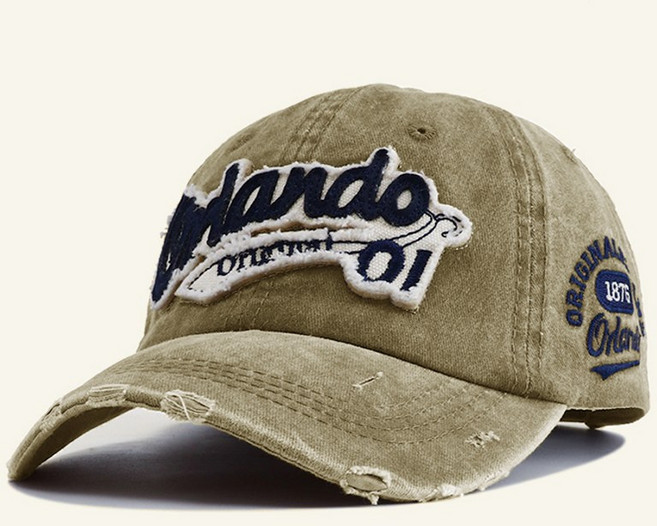 패션파트너 남녀공용 Orlando 캐주얼 빈티지 워싱 야구 모자 피그먼트 자수 패치 볼캡 4color