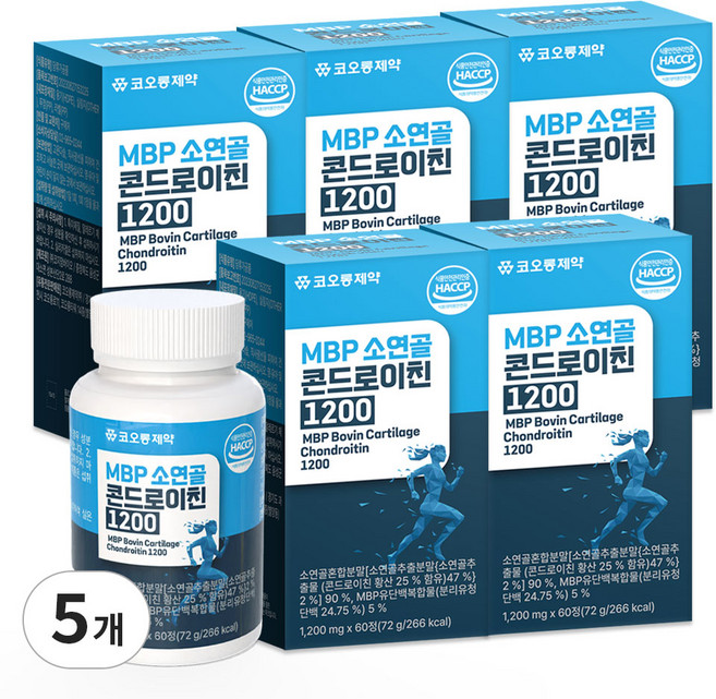 코오롱제약 MBP 소연골 콘드로이친 1200, 5개, 60정