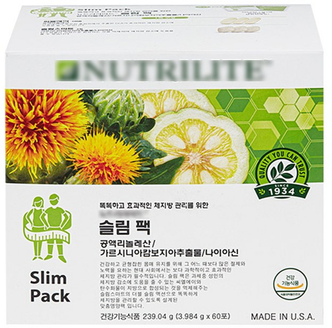 뉴트리라이트 슬림팩, 60개, 3.984g