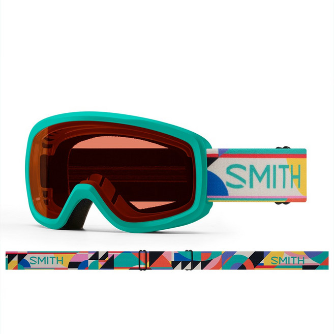 스미스 스노우데이 주니어 스노우 고글 - 제이드 포메이션/로즈 틴트 (안경착용가능), 1개