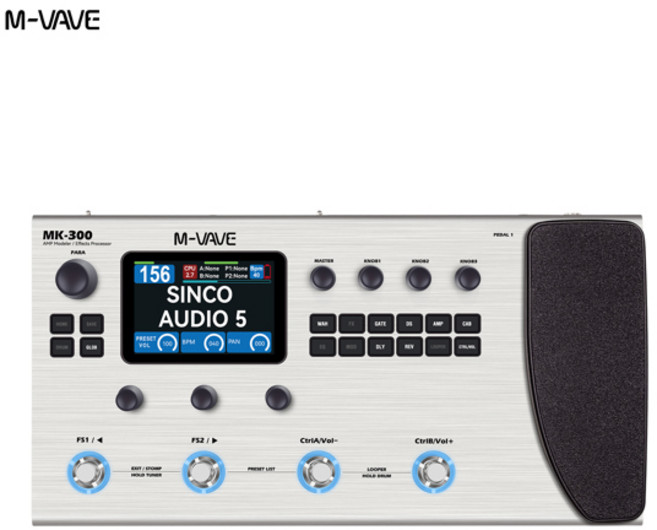 M-VAVE MK-300 혼합 효과 장치 기타 베이스 멀티 이펙트 프로세서 페달 앰프 150s 루퍼 128 드럼 11 FX 모듈, [01] 옵션1