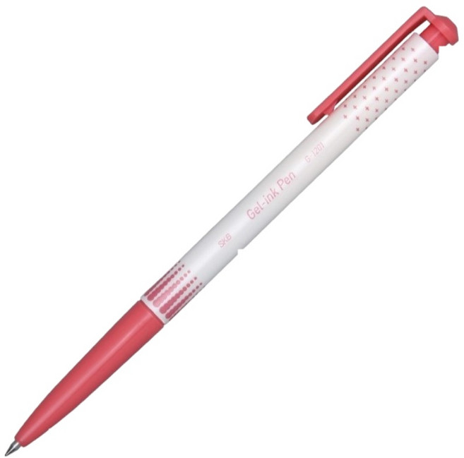 SKB G-1201 自動中性筆 (0.5mm), 紅, 1個