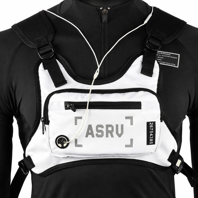 아띠꼴로 스포츠 런닝 가슴가방 슬링백 핸드폰가방 조깅가방, 1개, 화이트