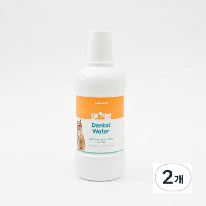 펫츠워드 고양이 덴탈워터, 500ml, 2개