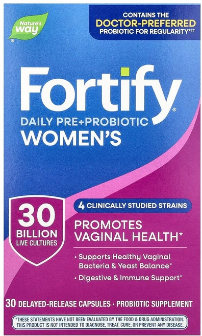 네이처스웨이 Fortify 여성용 프로바이오틱 프리바이오틱 30정, 1개 - 쿠팡