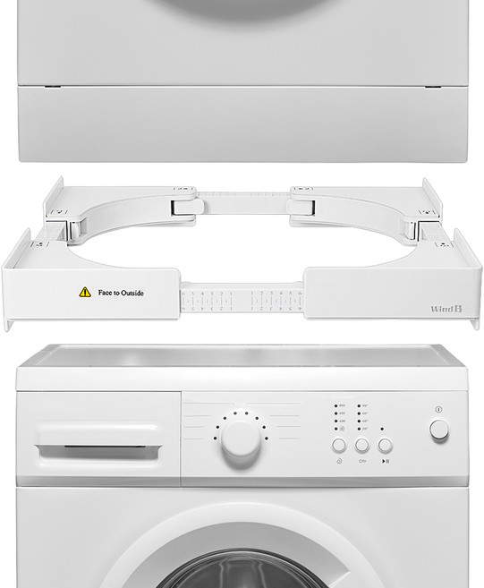 윈드비 건조기 선반 세탁기 거치대 LG 삼성 드럼 무타공 직렬설치 스태킹 키트, 1개, WLB-1WT