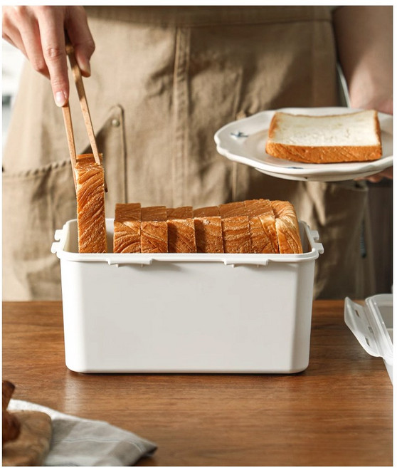 식빵 쿠키 간식 보관함 3L 밀폐형 브레드박스 냉장고 정리 빵보관통, 1개