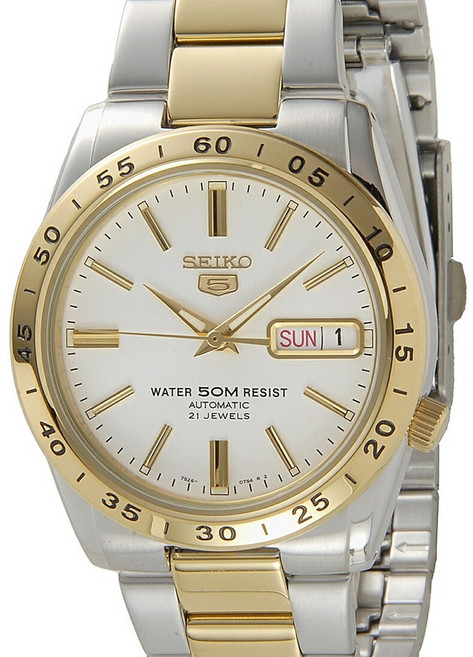 세이코5 스포츠 오토매틱 손목시계 명품시계 화이트골드