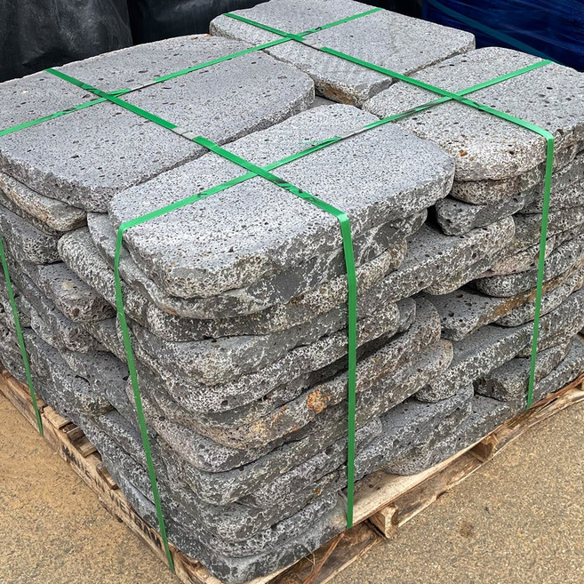 현무암 디딤돌 부정형 굴림 52장 디딤석 정원석 자갈, 1개