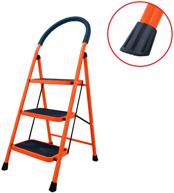 [리퍼] 코끼리리빙 가정용 사다리 접이식 A형 고강도스틸 3단 이동식 작업 발판 계단 광폭, 1개