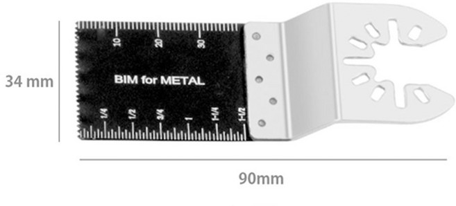멀티 커터날 만능 호환 컷팅 목재 금속 진동 블레이드 톱날 스크래퍼, 13.멀티커터날금속용34mm 일자형톱날, 1개