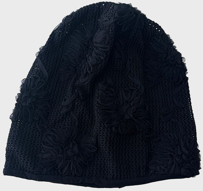 루즈핏 비니 볼륨 프릴 플라워 왕 꽃 오버핏 비니