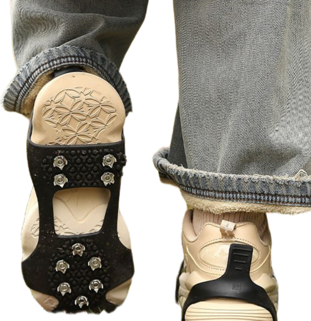 XtremeX 도시형 아이젠 등산 트래킹 시티형 생활 논슬립, 10P, 블랙