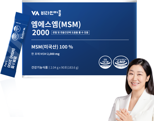 비타민마을 msm 2000 식이유황, 90정, 1박스