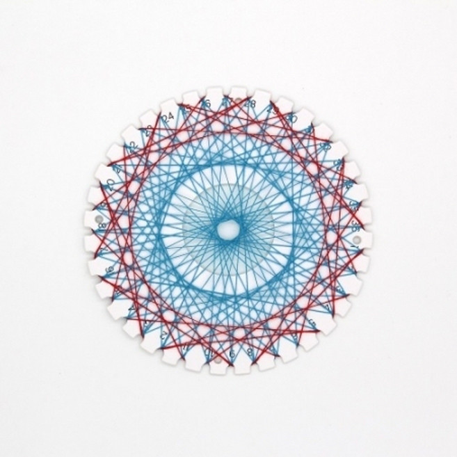 스트링아트 세트 원형 (5인용) (원형+칼라실)