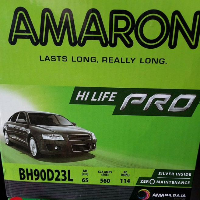 AMARON HI LIFE PRO 汽車電池 90D23L, 1個, 9023R, 65ah
