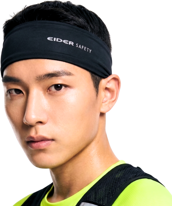 아이더 세이프티 프리션 러닝 헤어밴드, 1개, 블랙