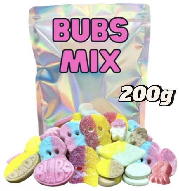 BUBS 스웨덴 젤리 마시멜로우 스웨디시 캔디 믹스 200g 500g, 1개