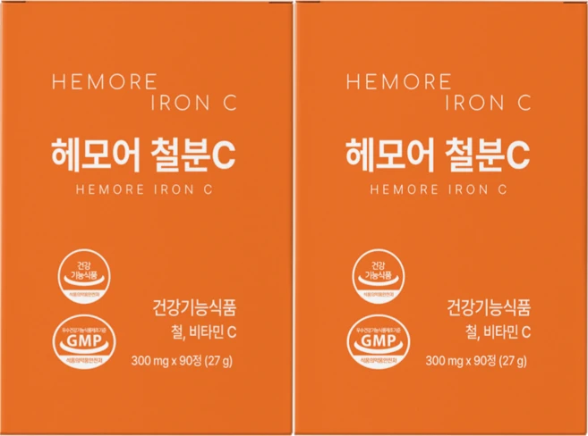 빈혈 고함량 어지럼증 도움 영양제 체내흡수 철분제, 90정, 2개 - 쿠팡