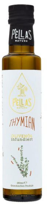 Pellas Nature Extra Virgin Olive Oil with Lemon - 올리브 오일 콜드프레스 그리스에서 테스트 우승 OK 코셔 첨가물 없음 250ml 병, 타임이 들어간 올리브 오일, 1개