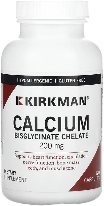 Kirkman Labs 칼슘 비스글리시네이트 킬레이트 200mg 캡슐 120정, KirkmanLabs칼슘비스글리시네이트킬레이트200mg, 1개 - 쿠팡