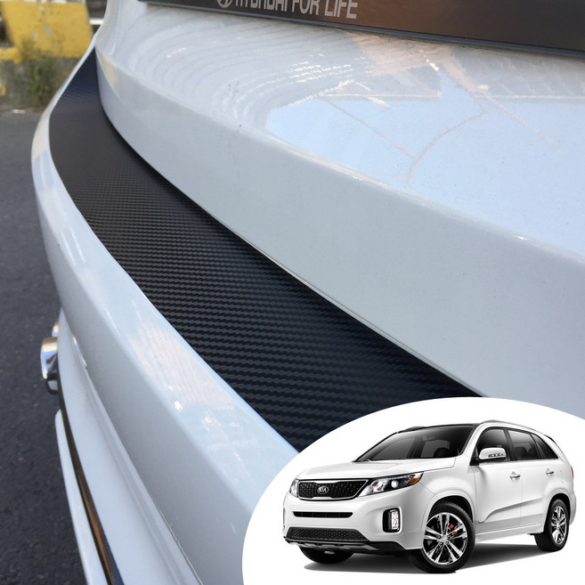 어른킹 뉴쏘렌토R 트렁크 범퍼 프로텍터 데칼 스티커 스크레치 방지 자동차 랩핑 시트지, 뉴쏘렌토R-유광블랙(범퍼), 1개