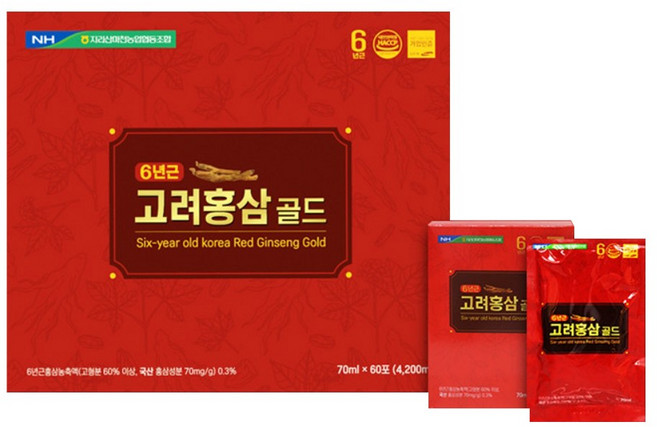 지리산마천농협 6년근 고려홍삼골드 60포입, 단일옵션, 1개