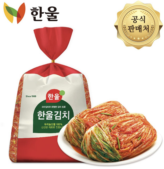 한울 국내산 포기김치, 1개, 5kg