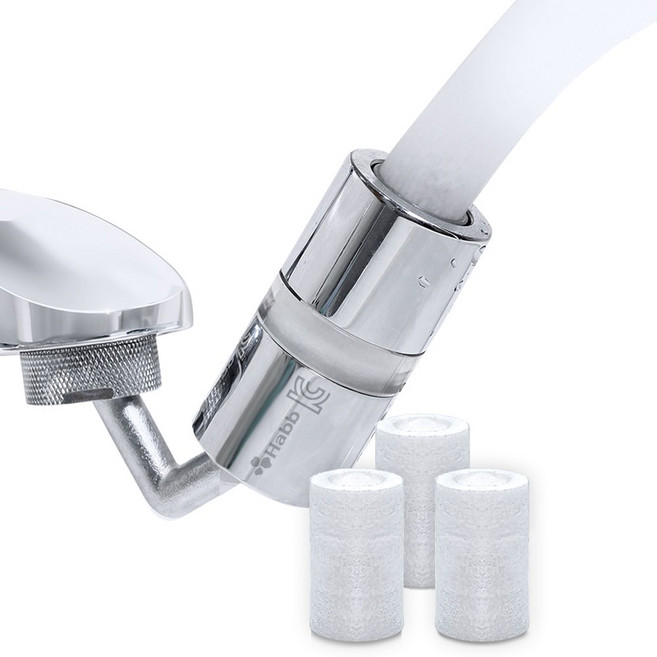 하비비 세면대 필터 각도조절 아기 수전 + 대형필터 3개 KC인증