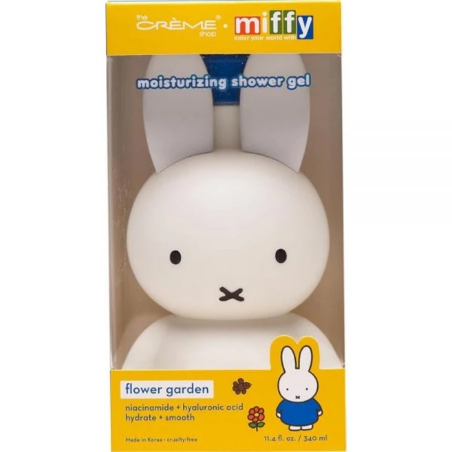 The Crème Shop Miffy 플라워 가든 샤워 젤 수분 공급 및 영양 히알루론산 나이아신아미드가 함유된 바디 워시 미피 펌프 병 로즈 쥬시 프레시 페어 향, The Crème Shop Miffy Garden 로 - 쿠팡