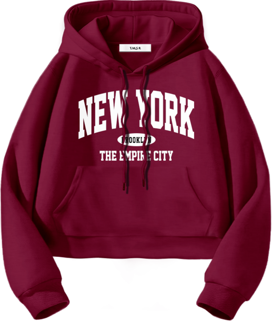 몰토벨리노 토르소 TSF 뉴욕엠파이어시티 세미오버핏 크롭 후드티